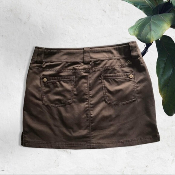 Adidas ClimaCool Brown Golf Active Athleisure Skirt Size 12 - Picture 4 of 8